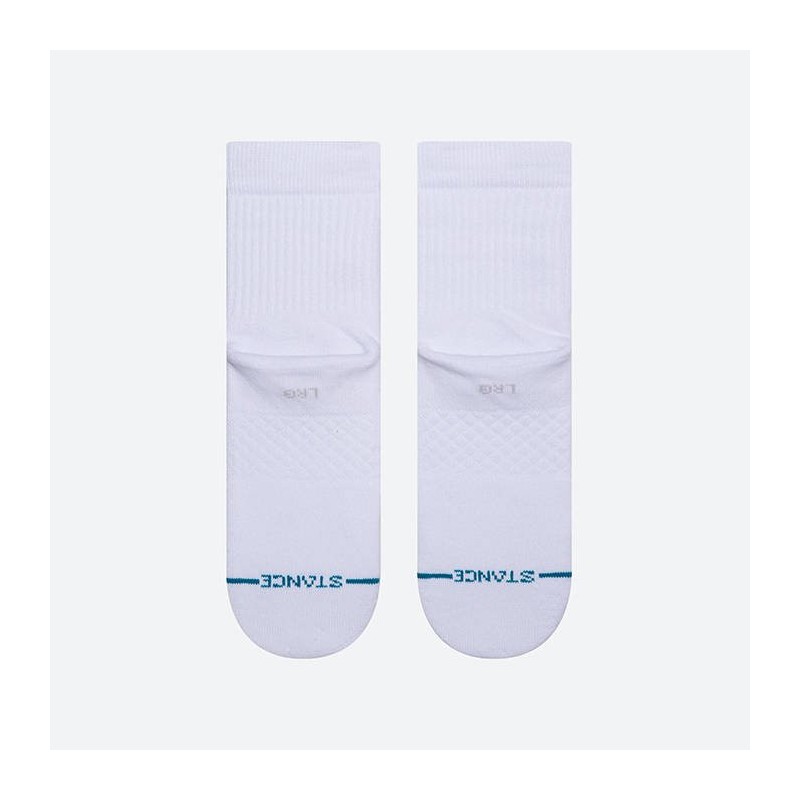 STANCE NOGAVICE ICON QUARTER WHITE