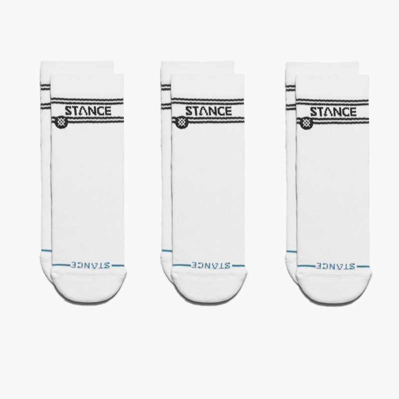 STANCE NOGAVICE  BASIC QUARTER 3 PACK QUARTER WHITE
