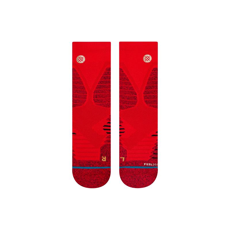 stance tehnične nogavice icon hoops qtr red