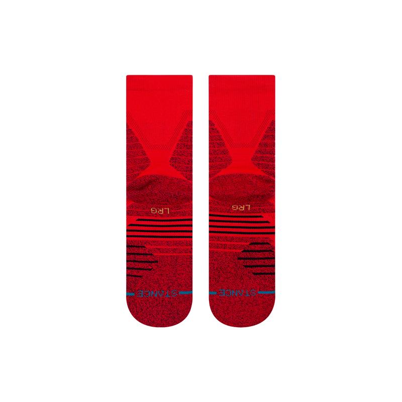 stance tehnične nogavice icon hoops qtr red