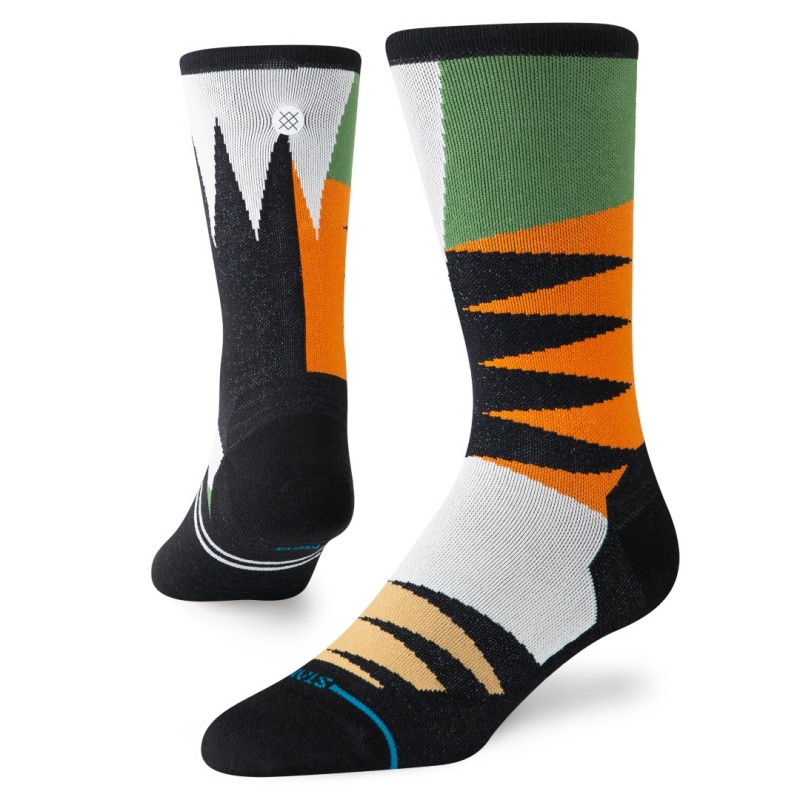 stance tehnične nogavice crew comb through ultra green