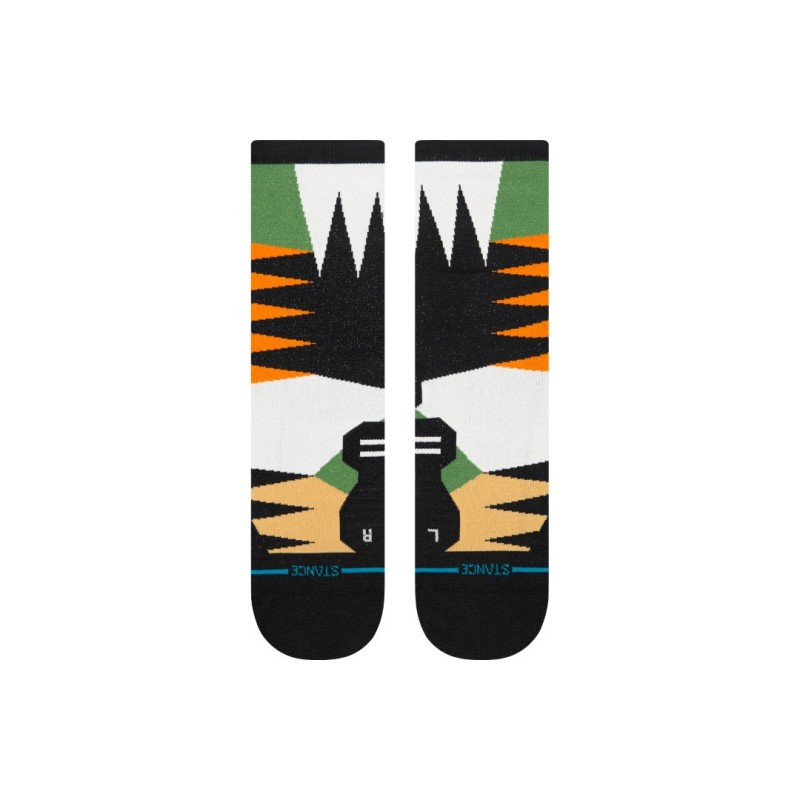 stance tehnične nogavice crew comb through ultra green