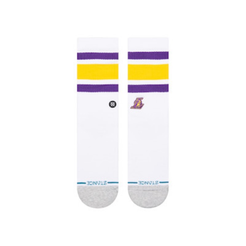 stance nba nogavice crew vintage lal white