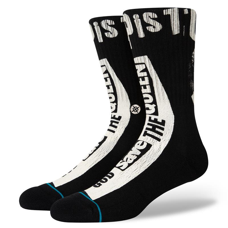 stance nogavice crew god save the queen black