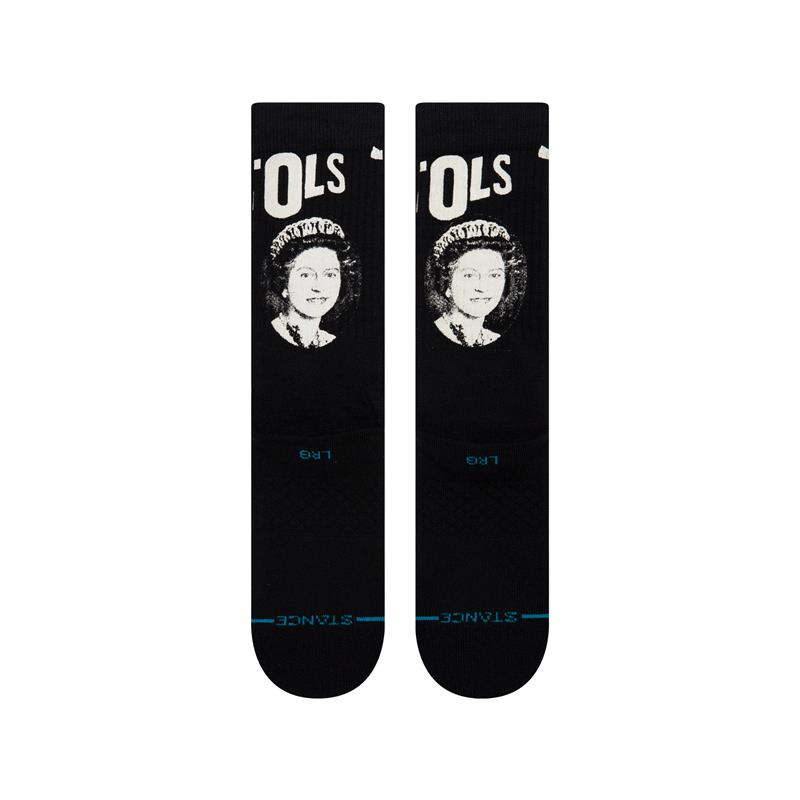 stance nogavice crew god save the queen black