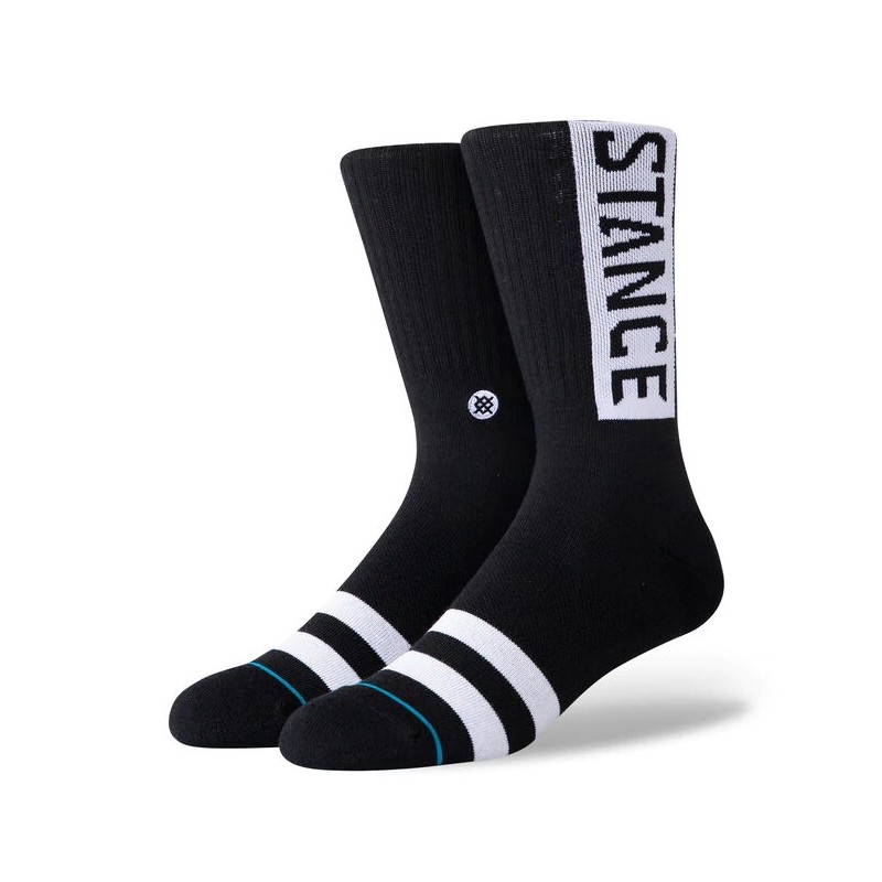 stance nogavice crew the og 3 pack black white