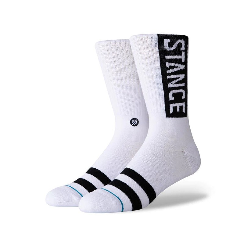 stance nogavice crew the og 3 pack black white