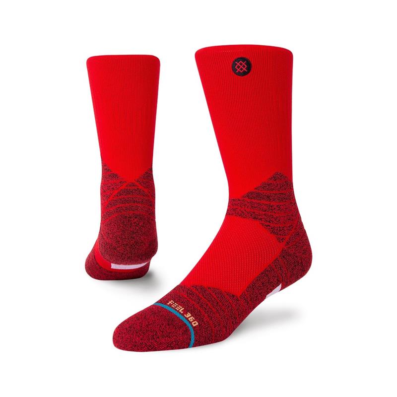 stance tehnične nogavice crew icon sport crew red