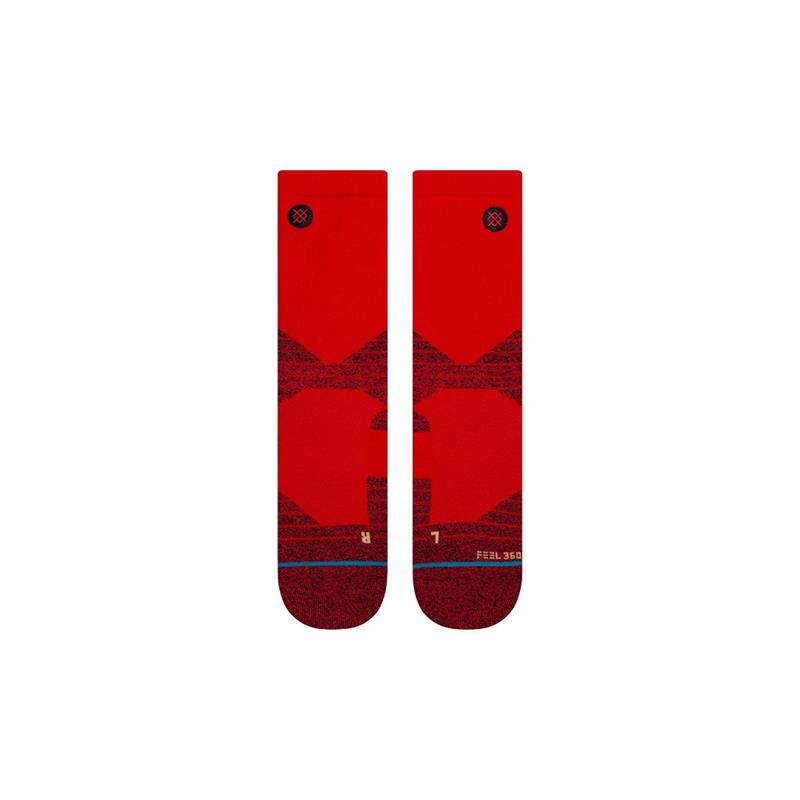 stance tehnične nogavice crew icon sport crew red