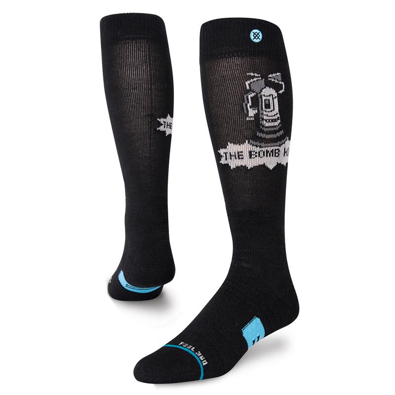 stance volnene tehnične nogavice bomb hole black merino