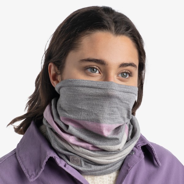 buff® volnena tuba MERINO Move light grey