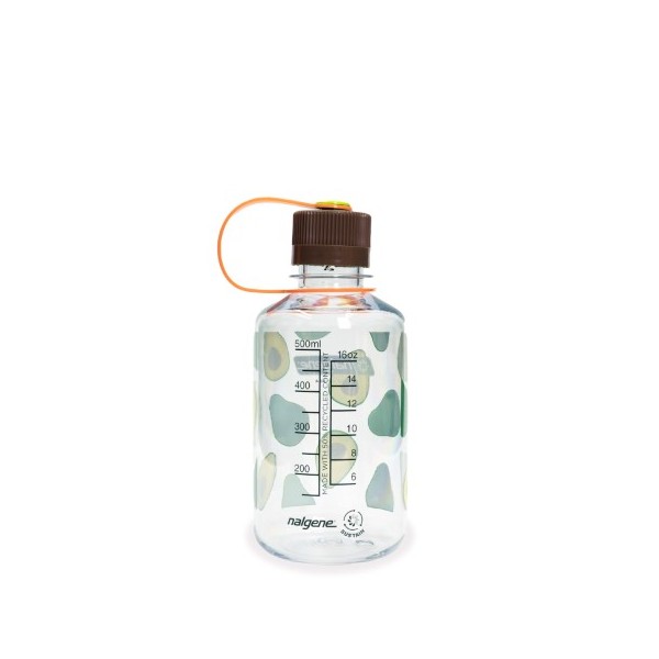 NALGENE FLAŠKA OZKO GRLO 500ML CLEAR W/AVOCADOS PRINT SUSTAIN