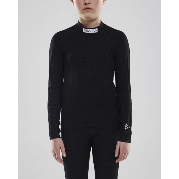 CRAFT OTROŠKA MAJICA Z DOLGIMI ROKAVI EXTREME BASELAYER CN LS JUNIOR BLACK - AKTIVNO PERILO ZA NAJSTNIKE