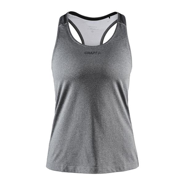 craft ženska majica brez rokavov adv essence  dk grey melange