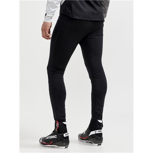 craft moške tekaške pajkice pro velocity wind  tights black/black - dres za tek na smučeh