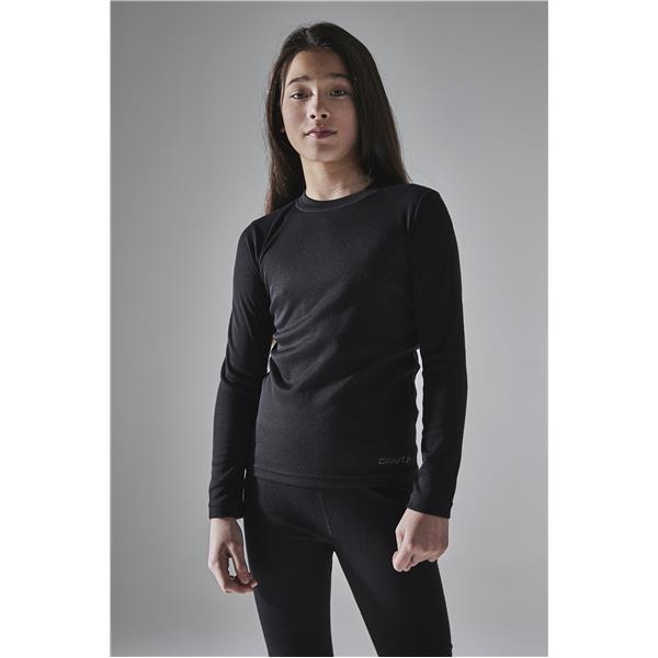 craft otroški set core warm baselayer black -aktivno perilo 