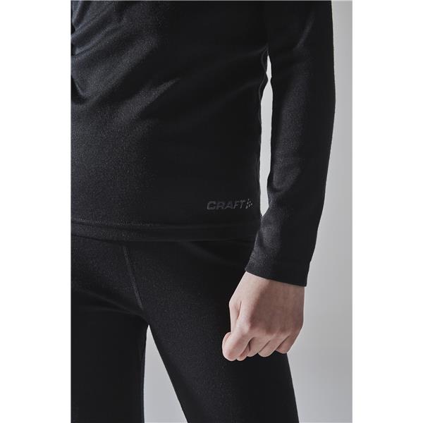 craft otroški set core warm baselayer black -aktivno perilo 