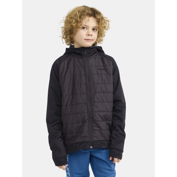 CRAFT OTROŠKA IZOLACIJSKA VODOODPORNA JAKNA ADV INSULATE HOOD JACKET JUNIOR BLACK ZA NAJSTNIKE