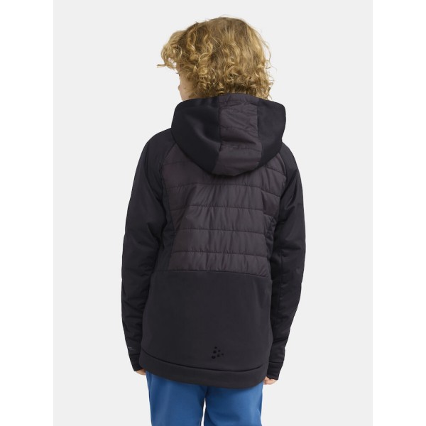 CRAFT OTROŠKA IZOLACIJSKA VODOODPORNA JAKNA ADV INSULATE HOOD JACKET JUNIOR BLACK ZA NAJSTNIKE