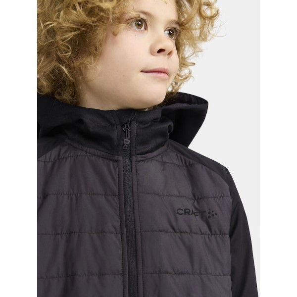 CRAFT OTROŠKA IZOLACIJSKA VODOODPORNA JAKNA ADV INSULATE HOOD JACKET JUNIOR BLACK ZA NAJSTNIKE