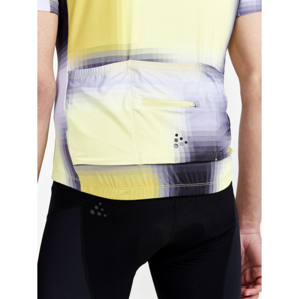 craft moška kolesarska majica s kratkimi rokavi adv aero  multi giallo