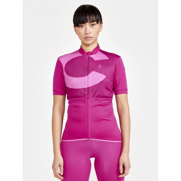 craft ženska kolesarska majica s kratkimi rokavi core endur logo jersey roxo-camelia