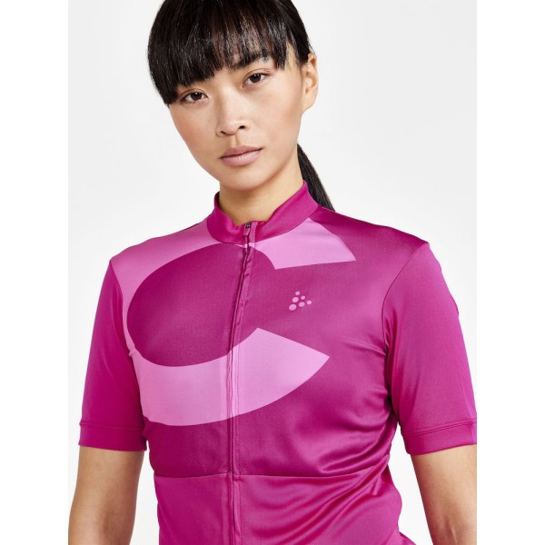 craft ženska kolesarska majica s kratkimi rokavi core endur logo jersey roxo-camelia