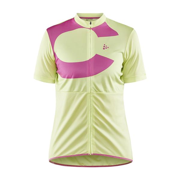 craft ženska kolesarska majica s kratkimi rokavi core endur logo jersey giallo-camelia