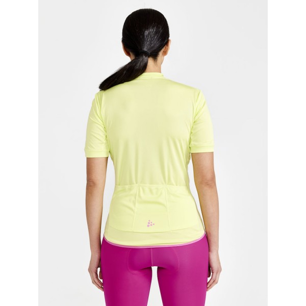 craft ženska kolesarska majica s kratkimi rokavi core endur logo jersey giallo-camelia