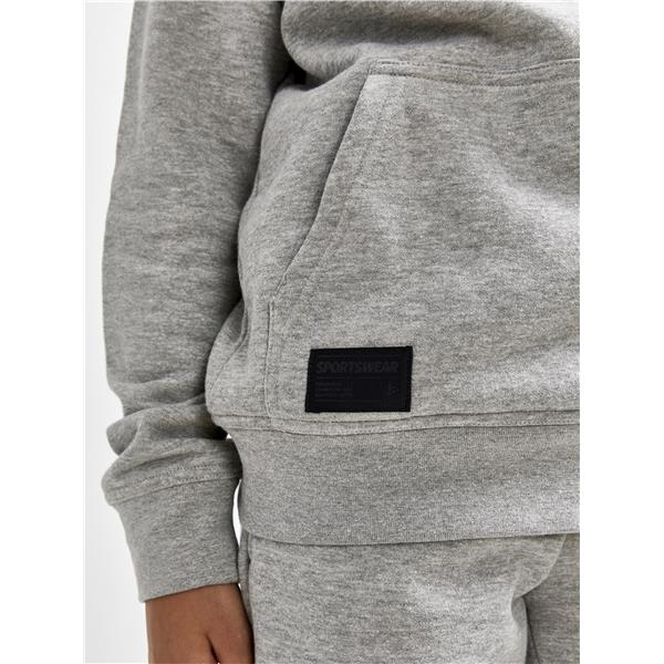 craft otroški pulover core hood jr grey melange