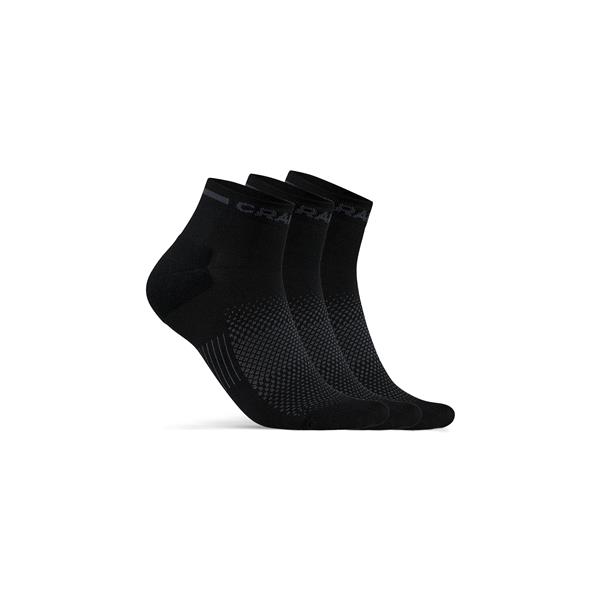 craft nogavice core dry mid sock 3-pack black