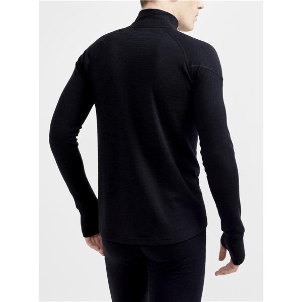craft moška majica z dolgimi rokavi adv nordic merino wool black - aktivno perilo