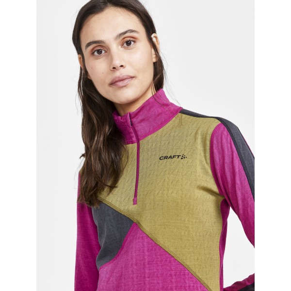 craft ženska merino majica z dolgimi rokavi ADV NORDIC WOOL ROXO - aktivno perilo