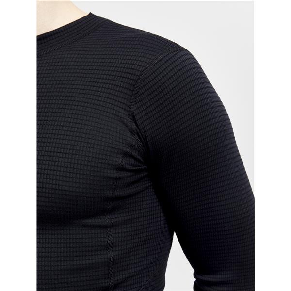 craft volnena 20% merino moška majica z dolgimi rokavi pro wool extreme x ls black - aktivno perilo