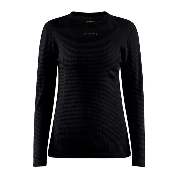 craft ženska volnena 20% merino majica z dolgimi rokavi pro wool extreme black - aktivno perilo