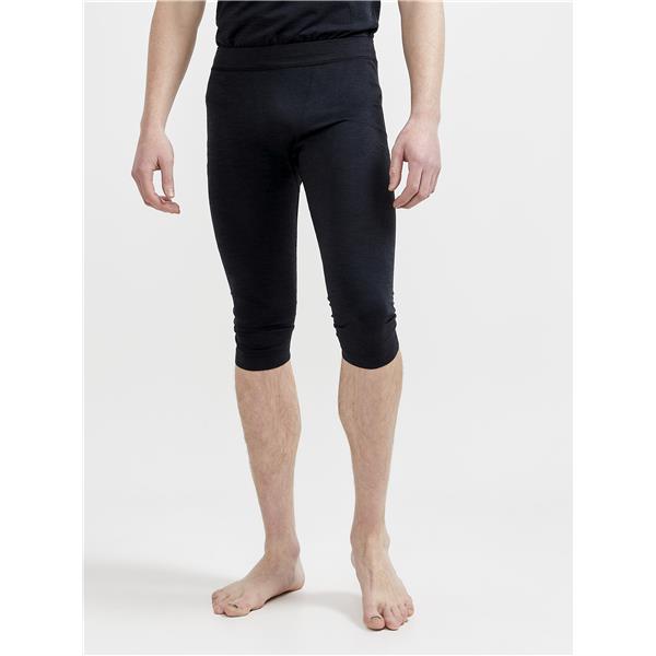 craft moške 3/4 hlače core dry active comfort black - aktivno perilo