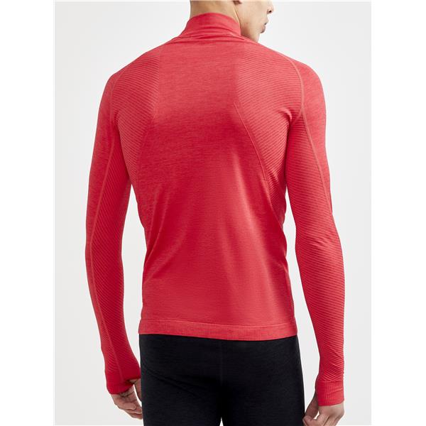 craft moška majica z dolgimi rokavi core dry active comfort zip lychee - aktivno perilo