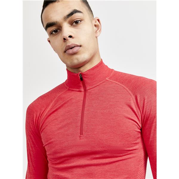 craft moška majica z dolgimi rokavi core dry active comfort zip lychee - aktivno perilo
