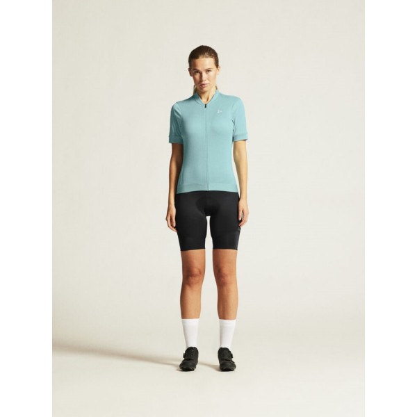 CRAFT ŽENSKA KOLESARSKA MAJICA S KRATKIMI ROKAVI CORE ESSENCE JERSEY REGULAR FIT CELESTE