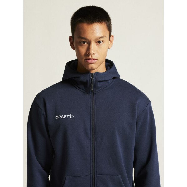 CRAFT MOŠKA BOMBAŽNA JOPICA Z ZADRGO COMMUNITY 2.0. LOGO FZ HOODIE NAVY