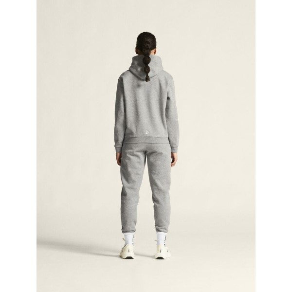 CRAFT ŽENSKA BOMBAŽNA JOPICA Z ZADRGO COMMUNITY 2.0. LOGO FZ HOODIE GREY MELANGE