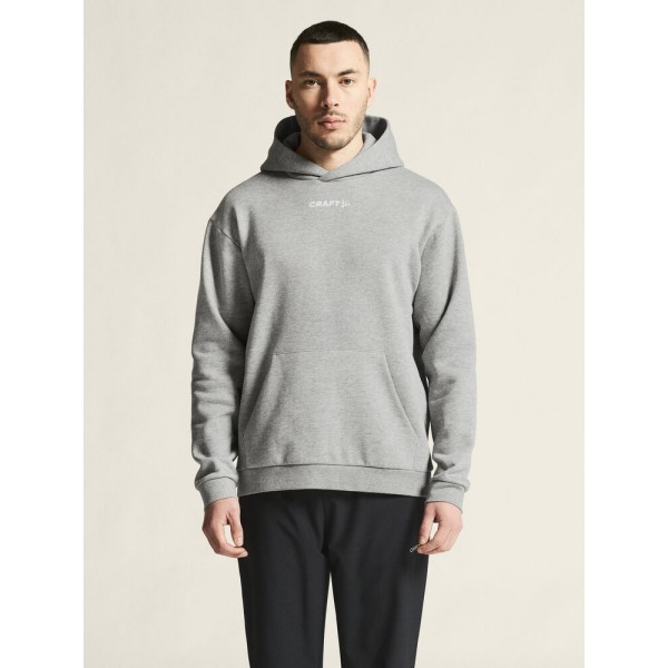 CRAFT MOŠKI BOMBAŽEN PULOVER COMMUNITY 2.0. LOGO HOODIE GREY MELANGE