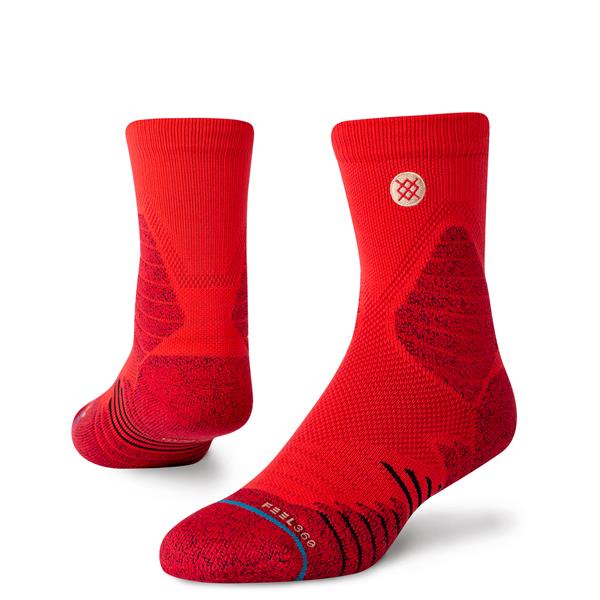 stance tehnične nogavice icon hoops qtr red