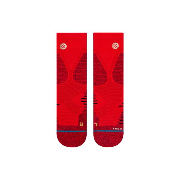 stance tehnične nogavice icon hoops qtr red