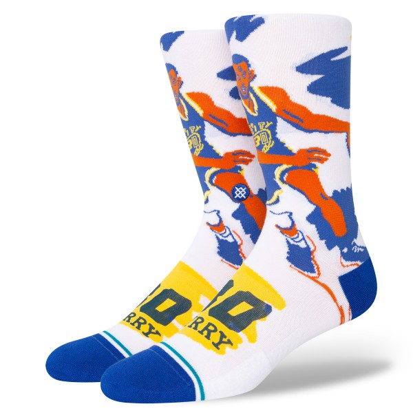STANCE NOGAVICE NBA PAINT CURRY CREW WHITE