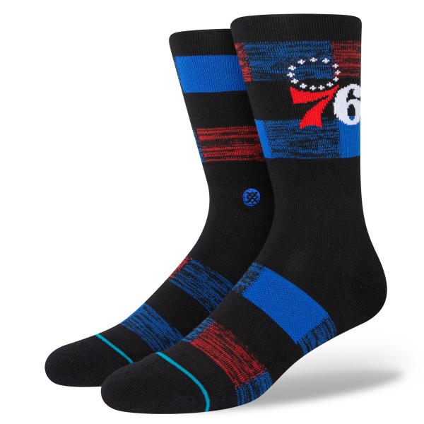 STANCE NOGAVICE NBA 76ERS CRYPTIC CREW BLACK