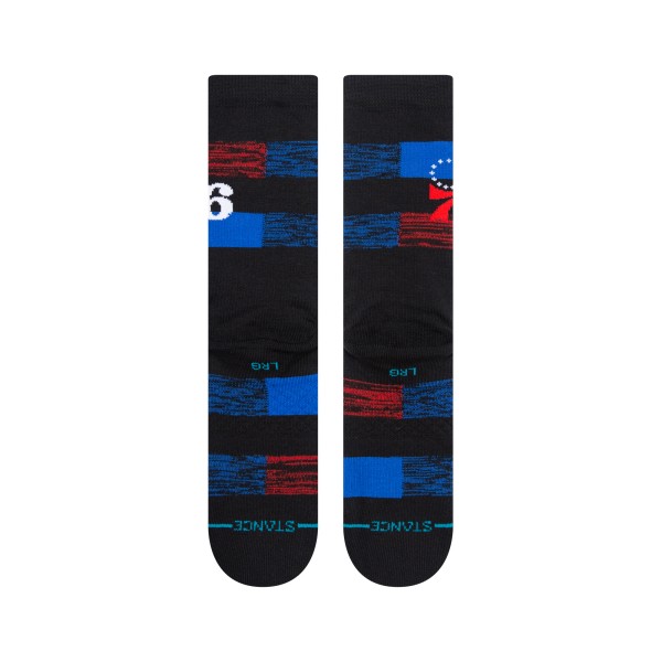 STANCE NOGAVICE NBA 76ERS CRYPTIC CREW BLACK