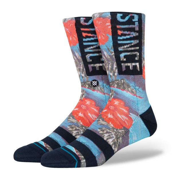 STANCE NOGAVICE OG COCOPALMS CREW TEAL