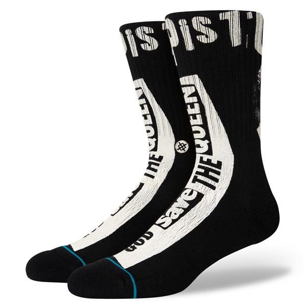 stance nogavice crew god save the queen black