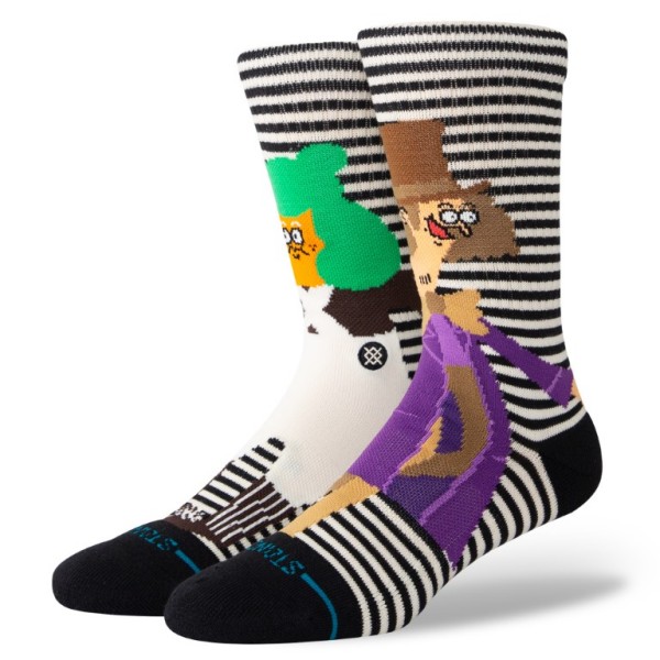 stance nogavice CHARLIE oompa loompa blackwhite crew